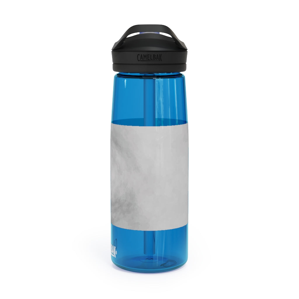 Illusion CamelBak Eddy® Water Bottle in 20oz and 25oz sizes, showcasing its durable Tritan™ material and spill-proof design.